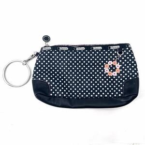 Vintage LeSportsac x OC Collab Princess Polka Dot Princess Clutch Purse RARE